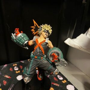 Anime Action Figure with Orange and Green Accents
